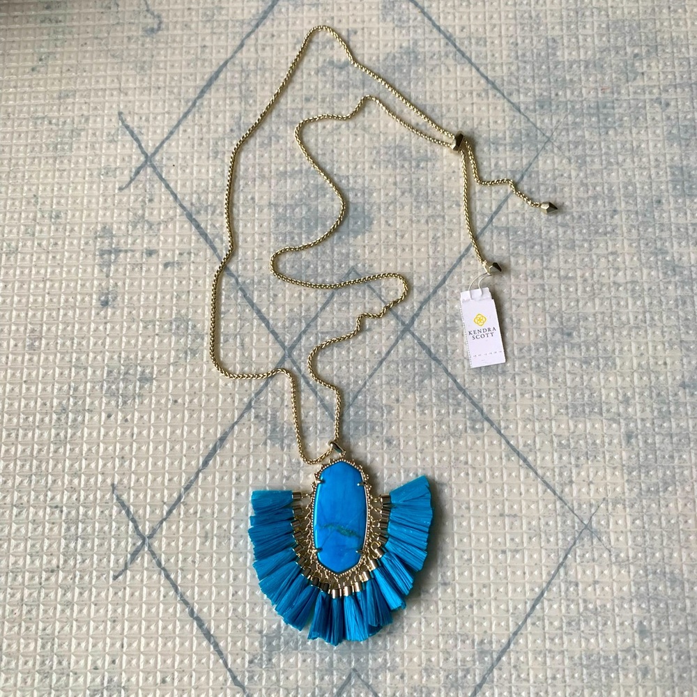 Kendra Scott Betsy long pendant necklace turquoise